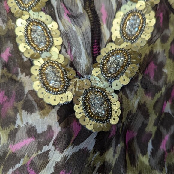 Trina Turk LA Size Small Sheer 100% Silk Top - Picture 12 of 12